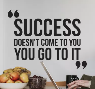 Inspirational success quote quote wall sticker - TenStickers