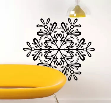 Intricate Snowflake Pattern nature wall sticker - TenStickers