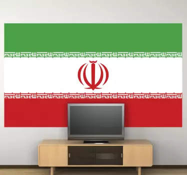 Iranian National Banner flag sticker - TenStickers