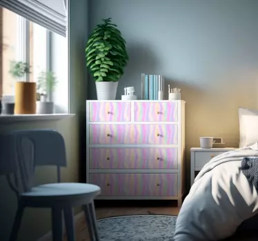 Iridescent effect abstract sticker for furniture - TenStickers