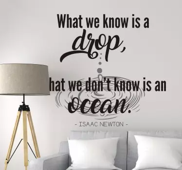 Isaac newton quote decal - TenStickers