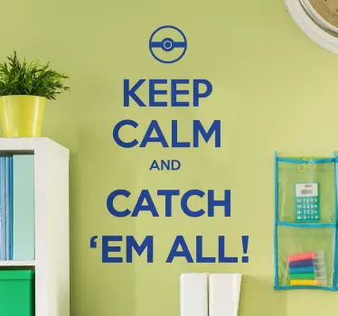 Keep Calm Pokemon video game wall sticker - TenStickers