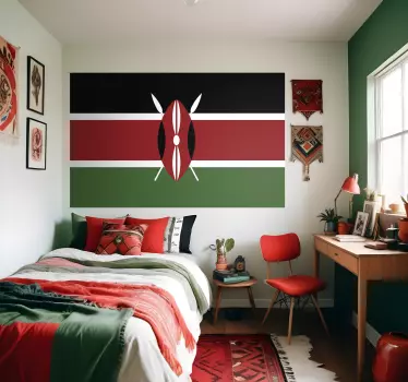 Decorative Kenya flag wall sticker - TenStickers