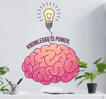 Office wall sticker "knowledge is power" - TenStickers