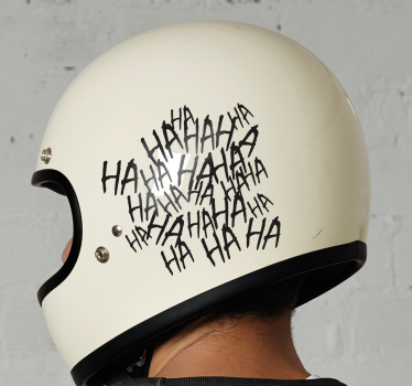 Laugh monocolor design motorbike sticker - TenStickers