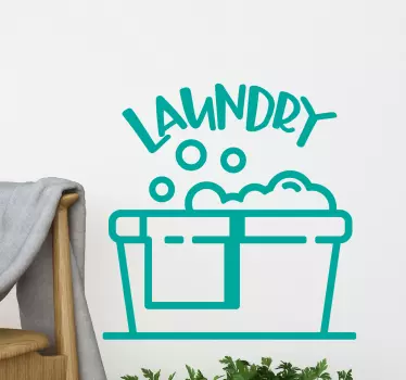 Laundry memorable days dirty clothes home quote wall sticker - TenStickers