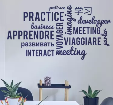 Learning and Meeting Quotes text sticker - TenStickers