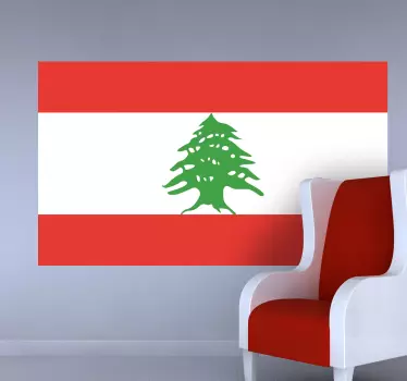 Lebanon Banner Emblem flag sticker - TenStickers