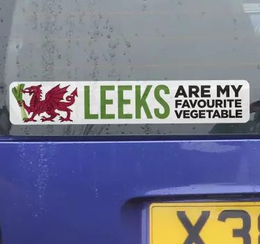 Leek Wales car decal - TenStickers