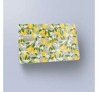 Lemon tree pattern bank card sticker - TenStickers