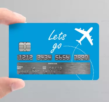 Let's go travel bank card sticker - TenStickers