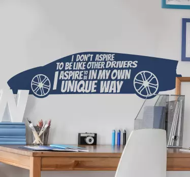 Lewis Hamilton  quote decal - TenStickers