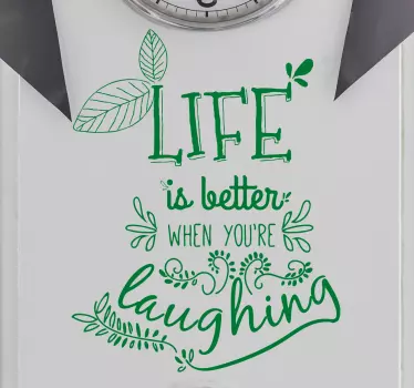 Life Is Better Laughing quote wall sticker - TenStickers