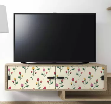 little peonies flower wall sticker - TenStickers