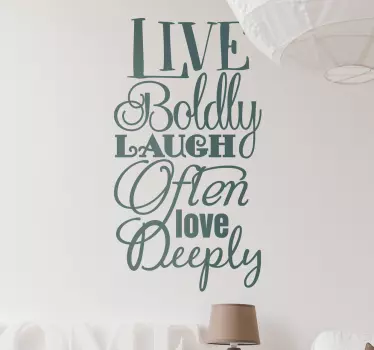 Live Laugh Love Text Sticker - TenStickers