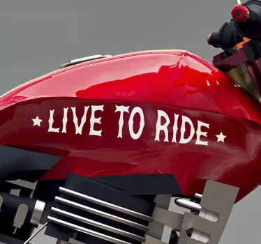 Live To Ride Motorcycle stickers - TenStickers