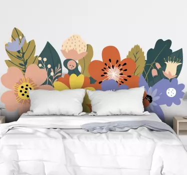Lively blossom composition wall sticker - TenStickers