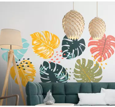Lively leaf elements plant sticker - TenStickers