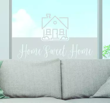 living room home sweet home window sticker - TenStickers