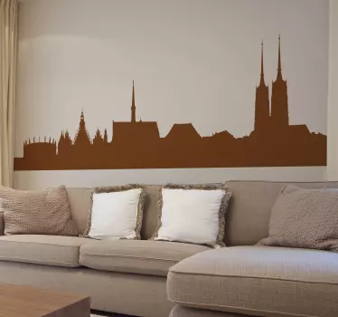 Location sticker historic city skyline - TenStickers