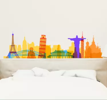 Location sticker of famous city landmark - TenStickers