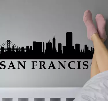 Location sticker san francisco skyline - TenStickers