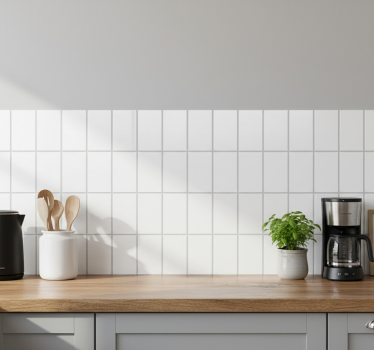 Long white tile sticker - TenStickers