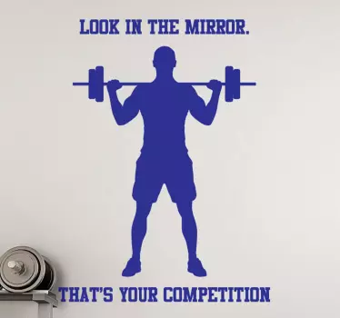 Look in the Mirror Fitness inspirational stickers - TenStickers