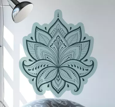 Lotus flower growing flower wall decor - TenStickers