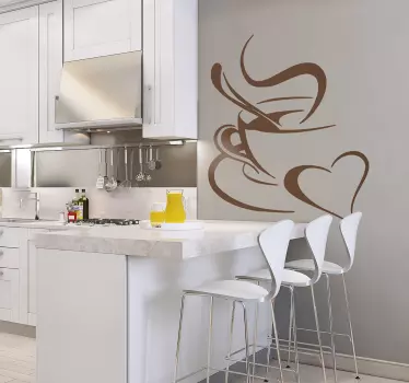 Love Coffee Wall Sticker - TenStickers