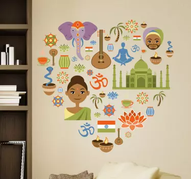 Love India Decal - TenStickers