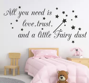 Love, trust and fairy dust fantasy decor - TenStickers