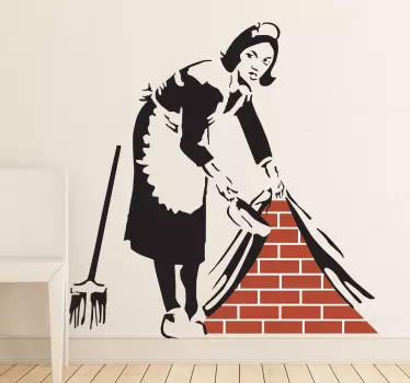 Maid in London by Banksy living room wall art sticker - TenStickers