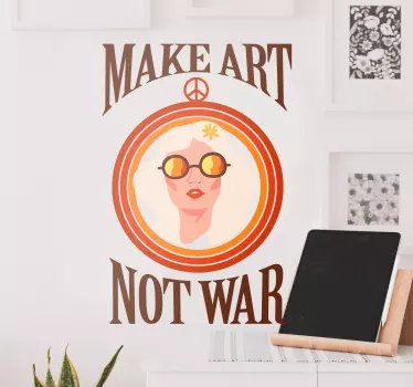 Make art not war religion Stickers - TenStickers