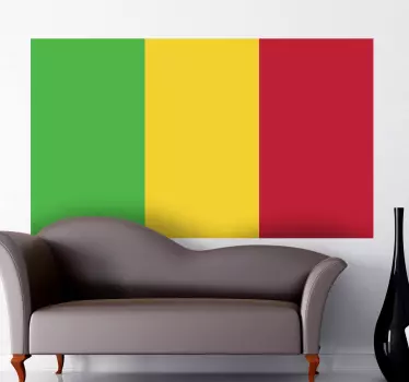Mali National Colors flag sticker - TenStickers