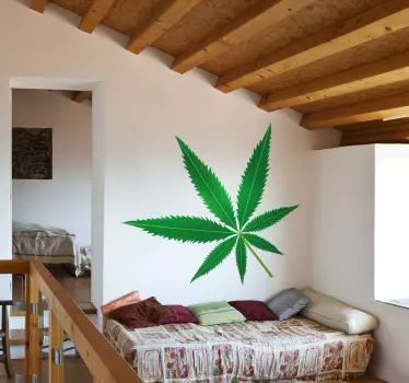 Marijuana plant wall sticker - TenStickers