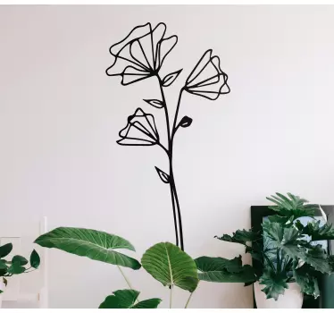 Minimalist dried flower wall sticker - TenStickers