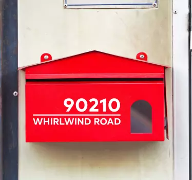 Personalized street and number mailbox sticker - TenStickers