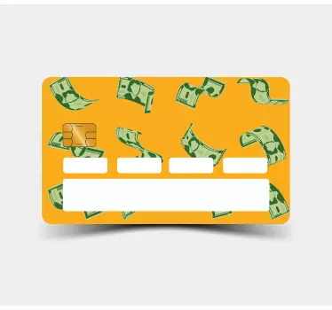 Money Pattern Design credit card sticker - TenStickers