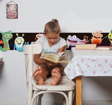 Monster border decal - TenStickers