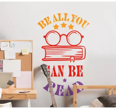 Motivational reading quote quote wall sticker - TenStickers