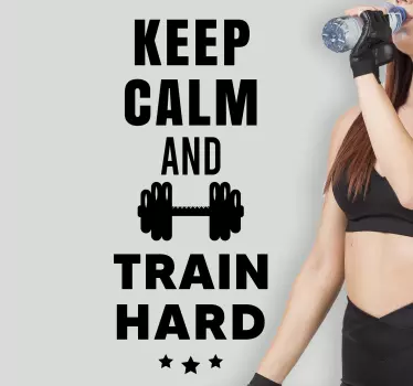 Motivational training quote quote wall sticker - TenStickers