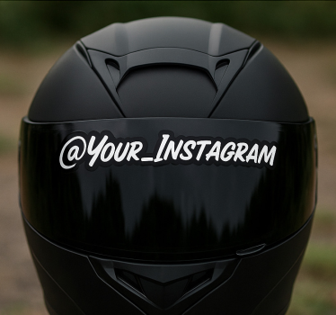 Motorbike sticker custom helmet text - TenStickers