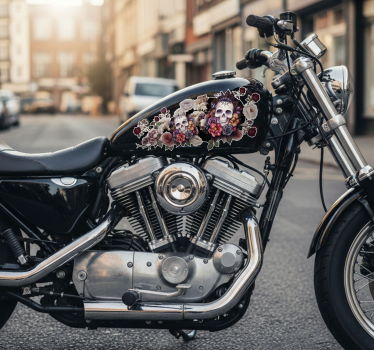 Motorbike sticker dead rose - TenStickers