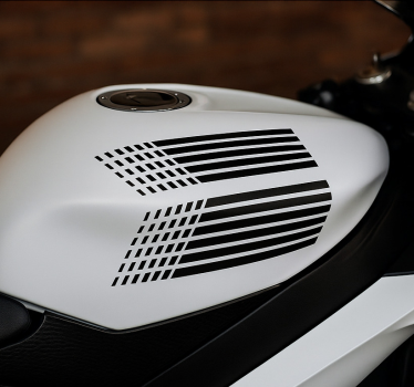 Motorbike sticker fade striped graphic - TenStickers