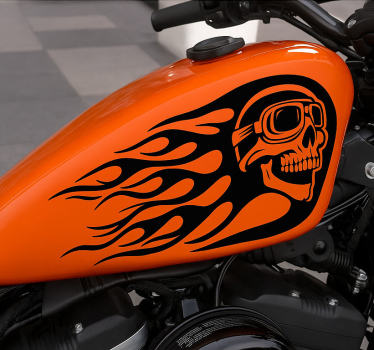Motorbike sticker speed demon tank - TenStickers