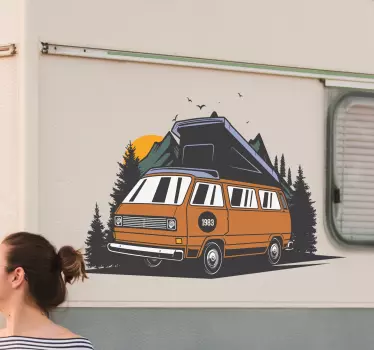 Journey badge campervan sticker - TenStickers