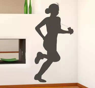Music Running wall sticker for bedroom - TenStickers