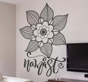 Namaste Flower Design wall sticker - TenStickers