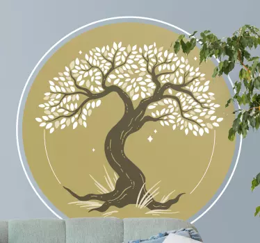 Nature wall sticker artistic tree design - TenStickers
